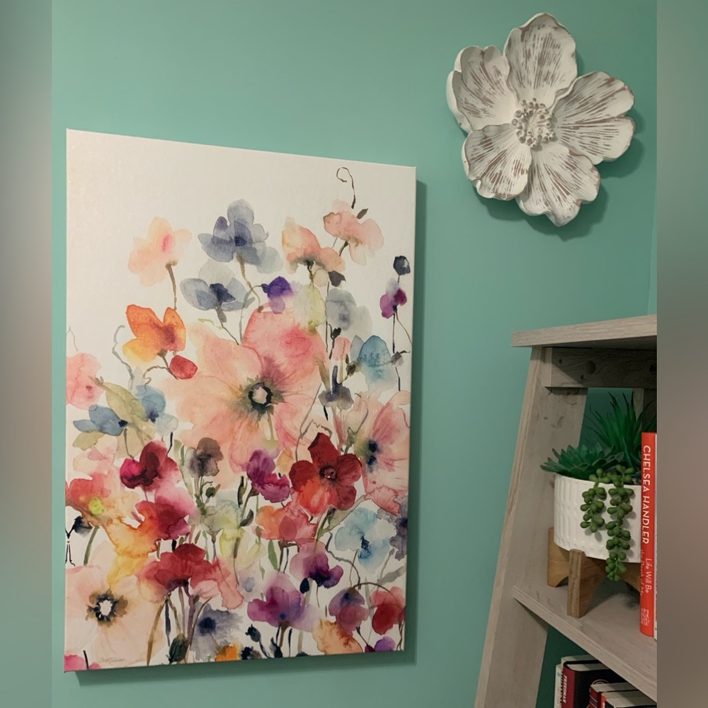 Poppies & Sweetpeas Wrapped Canvas Wall Art